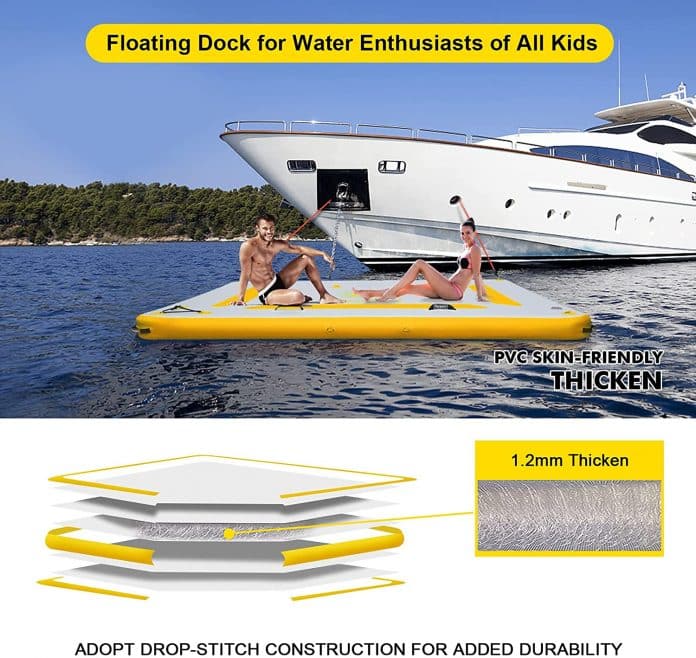 FBSPORT Inflatable Floating Dock Platform