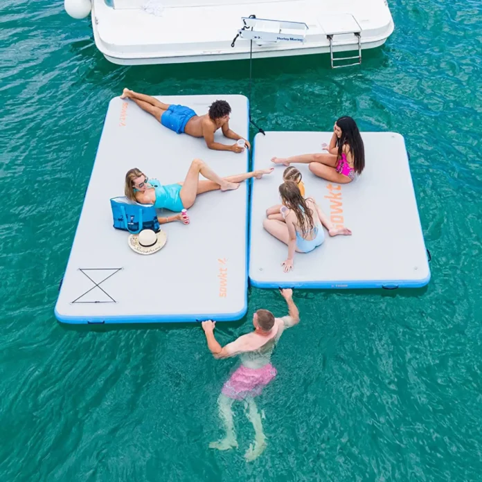 SOWKT Inflatable Floating Dock for Lakes scaled 1