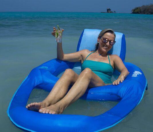 SwimWays Spring Float Recliner Pool Lounger