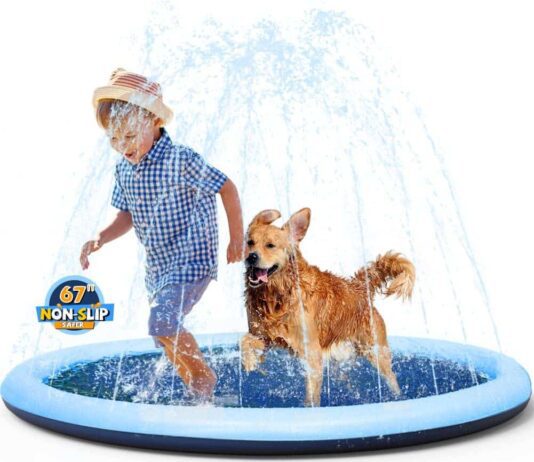 VISTOP Non Slip Splash Pad for Kids and Dog