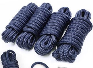 innocedear 4 pack 12 x 15 dock linesmarine grade double braided nylon