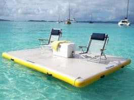 how do you secure items on a floating platform to prevent them from falling into the water 5