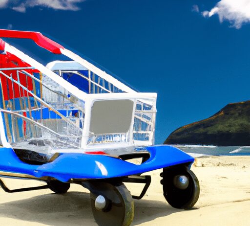 convenient beach trolleys for hauling heavy coolers and supplies