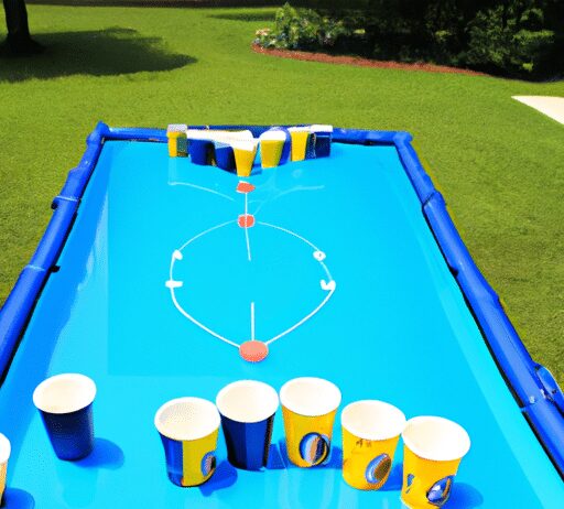 floating beer pong tables for competitive pool parties
