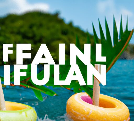 make a splash with these fun tropical island floats