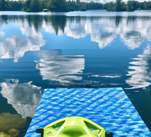 pedal away stress on floating water bike mats