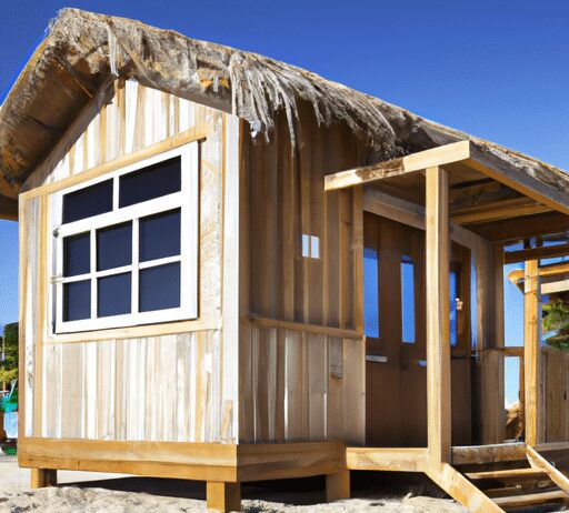 stylish beach cabanas for shaded coastal hanging out