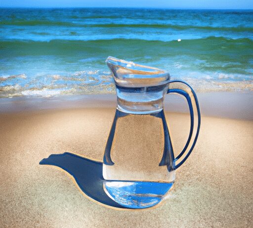 large water jugs to quench thirst at the beach