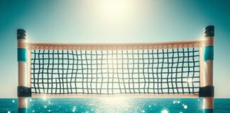 portable nets and gear for beach tennis matches 1