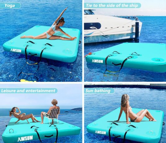 awsum inflatable floating dock review