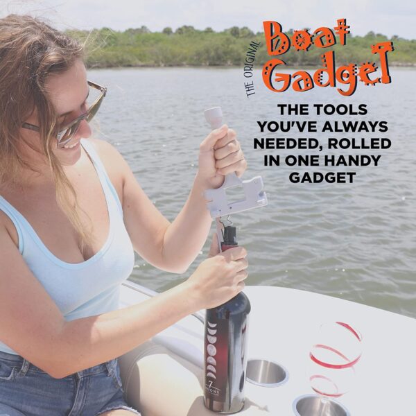 Boat Gadget – This 10-in-1 Boat Tool Includes Beer and Wine Bottle Opener, Safety Whistle, Fishing Line Cutter, Marine Gas Cap Key Other Essential Tools – Great idea for Boat Owners