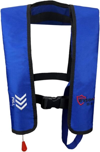 Eyson® Inflatable Life Jacket Life Vest Basic Automatic/Manual (Blue Auto)