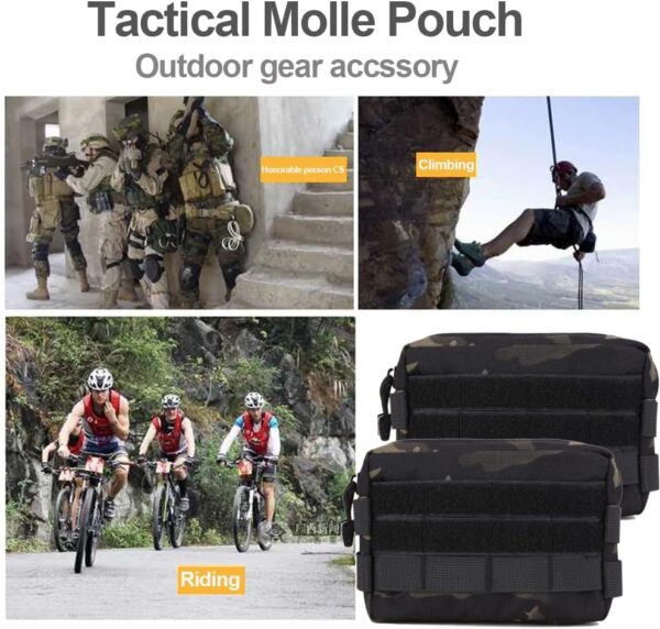 HOANAN Molle Pouches, Tactical Admin Pouch Compact EDC Utility Gadget Gear Pouch Military Carry Accessory Belt Hanging Waist Bag