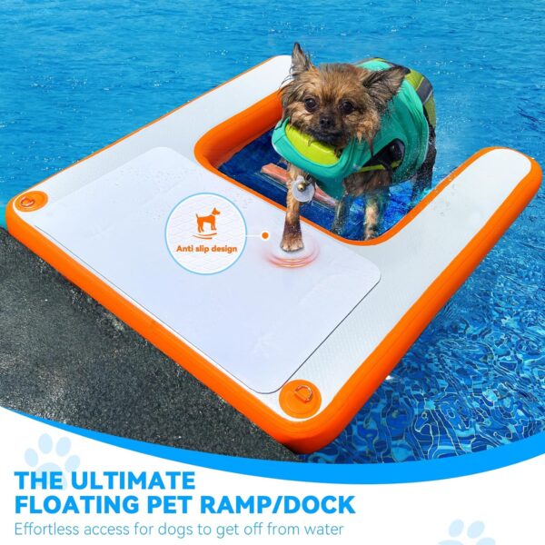 Inflatable Floating Dock Water Mat Platform Island Lake Floats for Adults Kids Dogs Water Recreation