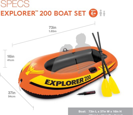 intex explorer inflatable boat series dual air chambers welded oar locks grab handles bow rope sporty design review