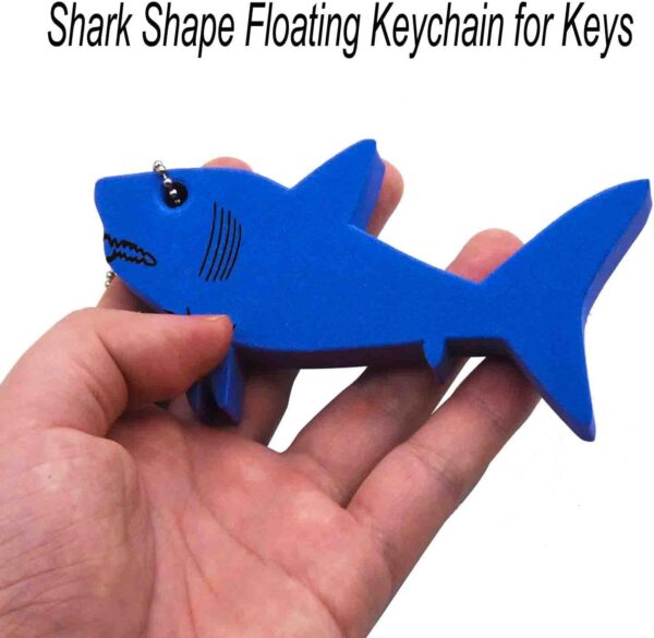 Liangery Floating Keychain for Boat Keys Marine Fishing Float Key Chain in Shark Style Floating Key Ring with Great Buoyance