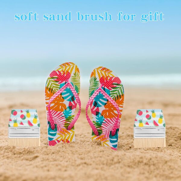 Sand Beach Cleaning Brush Body Skin Feet Sand Remover for Beach Volleyball Sandboxes Beach Events Water Activities Sand Occasion (Fruit)