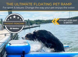 solstice original inflatable pup plank dog float floating ramp ladder review