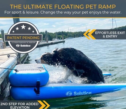 solstice original inflatable pup plank dog float floating ramp ladder review