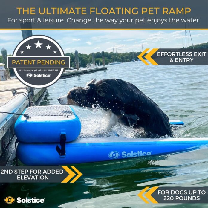 solstice original inflatable pup plank dog float floating ramp ladder review