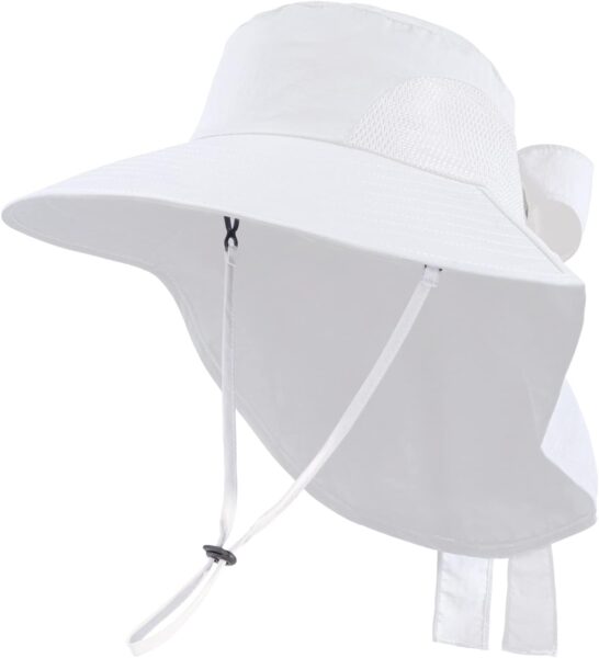 Toppers Womens Mens Sun Hat Rollable UPF 50+ Wide Brim Gardening Hat with Neck Flap