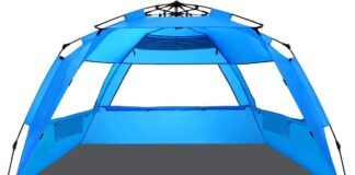 whitefang deluxe xl pop up beach tent sun shade shelter review