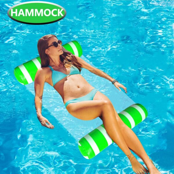 2 Pack Float Hammock,Pool Float Lounger,Water Swimming Floating Bed Hammock,Comfortable Inflatable Lounger, for Adults Vacation Fun and Rest