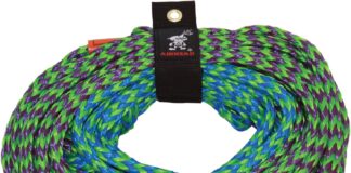 airhead 2 section tow rope 1 4 rider towable tube rope dual sections 4150lb break strength 50 ft and 60 ft options rope 