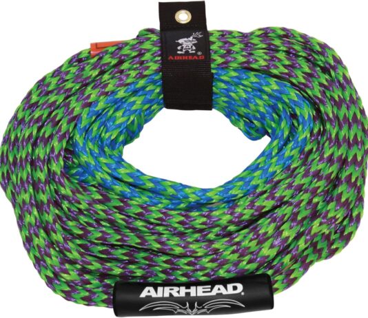 airhead 2 section tow rope 1 4 rider towable tube rope dual sections 4150lb break strength 50 ft and 60 ft options rope 