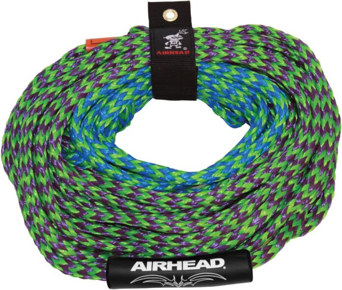 airhead 2 section tow rope 1 4 rider towable tube rope dual sections 4150lb break strength 50 ft and 60 ft options rope