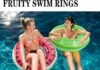 aiwan lezhi 4pcs inflatable fruit pool floats swim tubes rings inflatable tubes fun water toys for adults beach party su 1