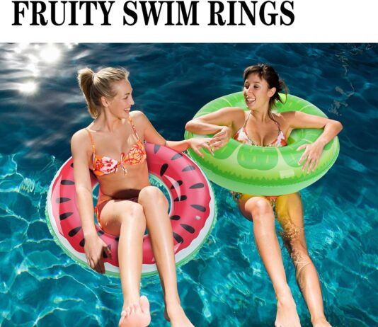 aiwan lezhi 4pcs inflatable fruit pool floats swim tubes rings inflatable tubes fun water toys for adults beach party su 1