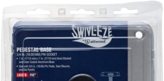 attwood sp 67749 swivl eze lockn pin aluminum 7 inch x 7 inch marine boat 34 inch pedestal base 1