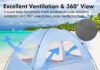 beach tent anti uv portable sun shade shelter for 346 person extendable floor with 3 ventilating mesh windows plus carry 3