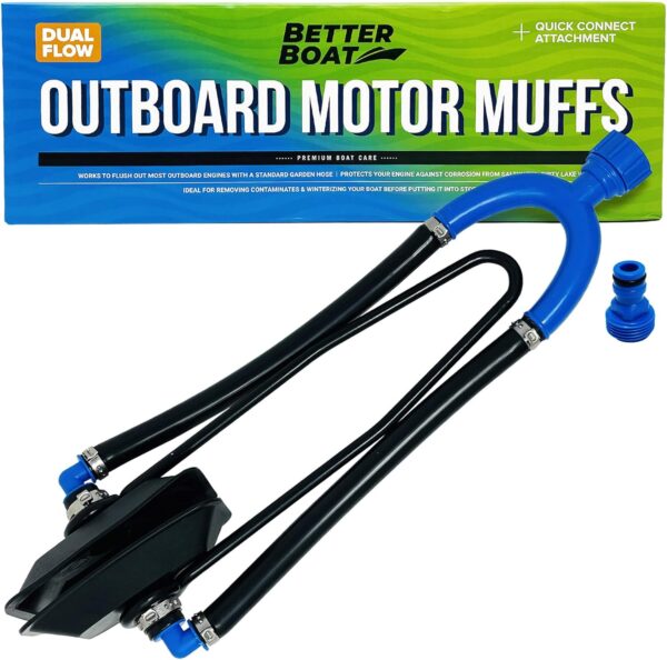 Boat Motor Muffs Outboard Motor Muffs and Inboard I/O Ear Flusher Motor Flush Warmer Parts Hose Adapter Boat Muffs Outboard Engine Flush Marine Use Kit Boat Accessories Winterizing Flushing  Warming