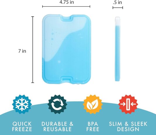 cool coolers by fit fresh reusable long lasting xl slim ice packs cold packs for lunch boxes ice packs for lunch bags co