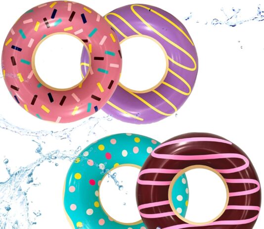 donut pool floats kids adults 30 4 pack floaties for swimming pool donut inflatables for party decorations props by 4es 