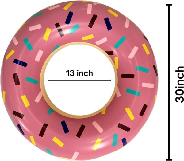 Donut Pool Floats Kids  Adults 30 (4 Pack) Floaties for Swimming Pool, Donut Inflatables for Party Decorations  Props by 4Es Novelty