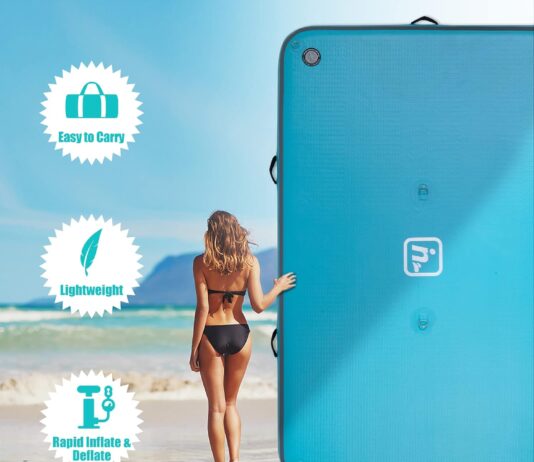 freein original inflatable floating dock series stable platform raft for beach lake poolpump bag handles d rings heavy d 2