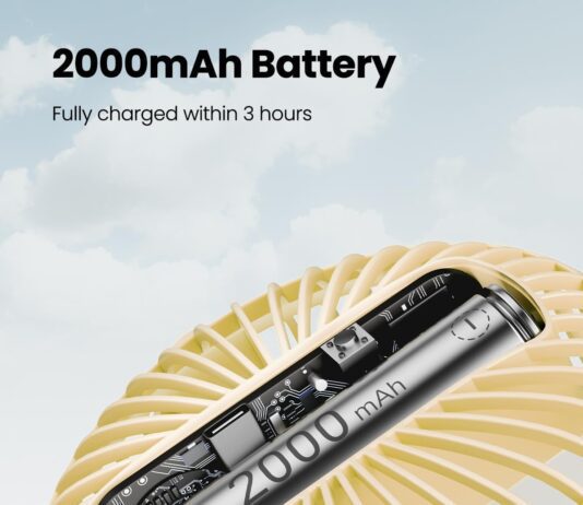 gaiatop mini portable stroller fan battery operated small clip on fan detachable 3 speed rechargeable 360 rotate flexibl 1