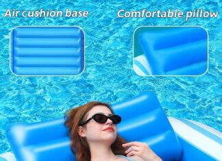 inflatable tanning pool lounger float dctb large beach sun tanning floaty raft sunbathing water lounge floaties tub with 3