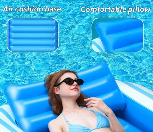 inflatable tanning pool lounger float dctb large beach sun tanning floaty raft sunbathing water lounge floaties tub with 3