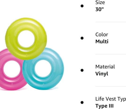 intex 43227 2120 pack of 3 30 transparent tubes colors may vary multi 1
