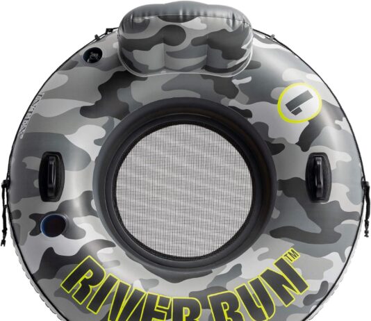 intex camo river run 1 inflatale float for water use 2