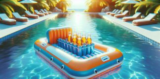 intex inflatable mega chill cooler float review