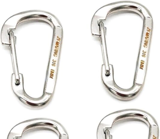 jy marine spring snap hook heavy duty 316 stainless steel carabiner marine grade flat snap hook with latch safety clip s