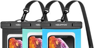 newppon waterproof cell phone pouch 3 pack underwater dry bag case lanyard water proof clear holder protector for iphone