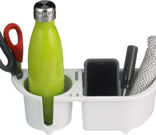 seachoice cruisin caddy uv resistant marine boat beverage and item organizer white 1