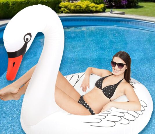sinbyuer flamingo inflatable pool floats pool tubes swim ring pink pool float 42 large pool float pool inner tube beach 1 2