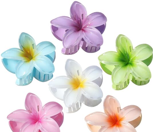 Sisiaipu Flower Hair Claw Clips Review sisiaipu flower hair claw clips 6 pcs large claw clips for thick hair hawaiian flower hair clips plumeria claw clips for 3